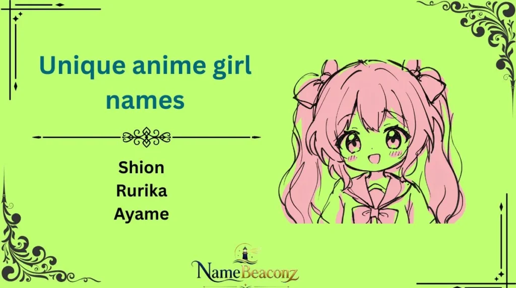 Unique anime girl names