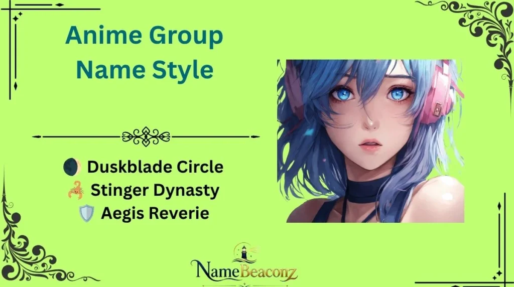 Anime Group Name Style