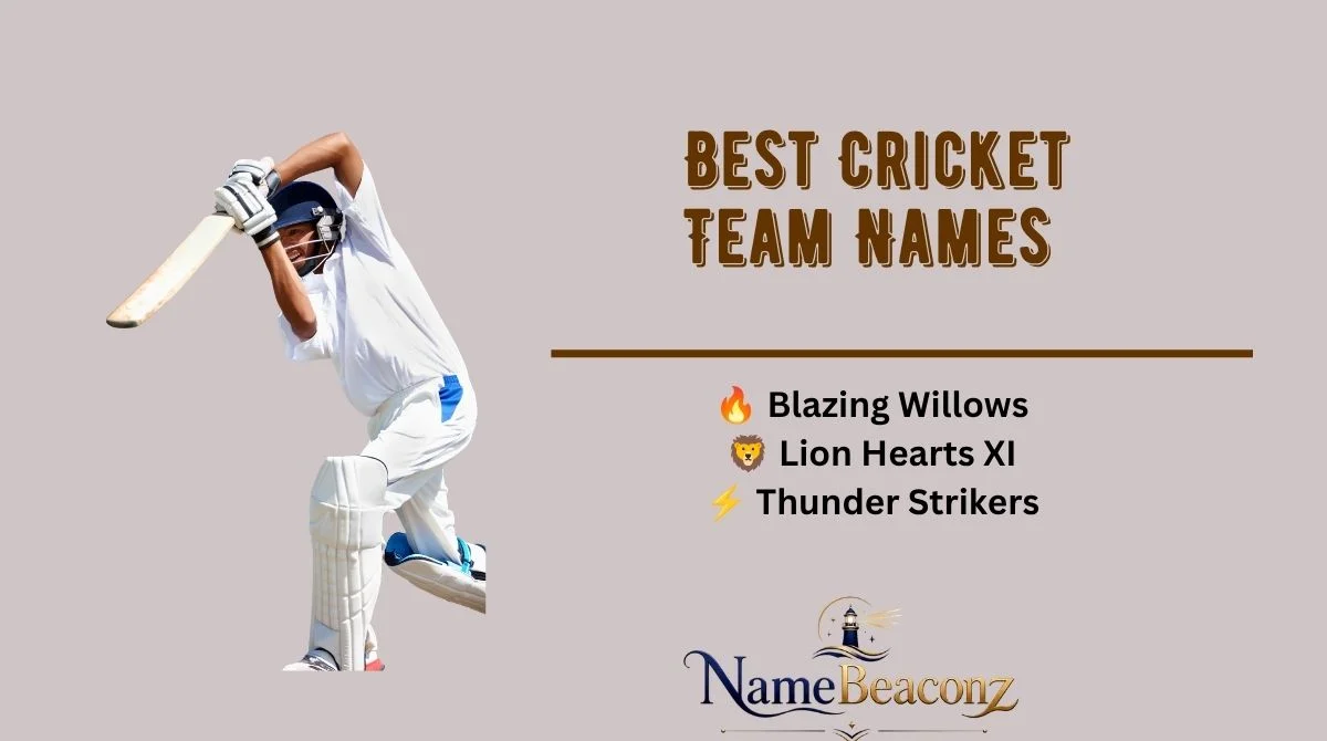 Best Cricket Team Names