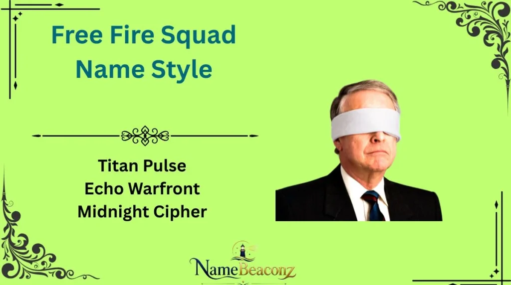 Free Fire Squad Name Style