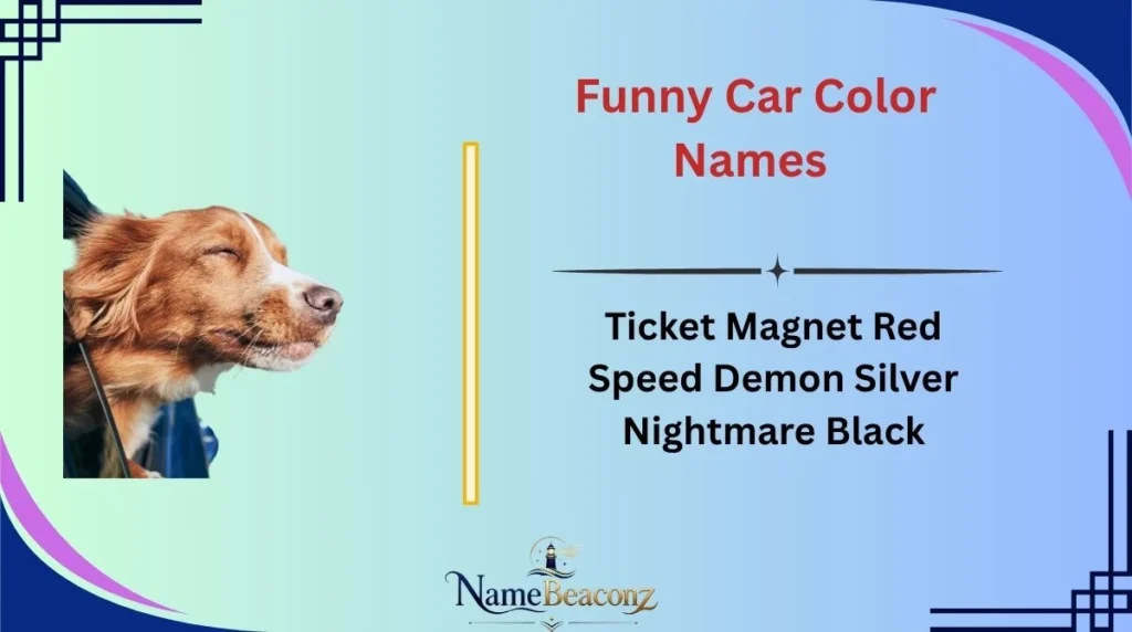 Funny Car Color Names