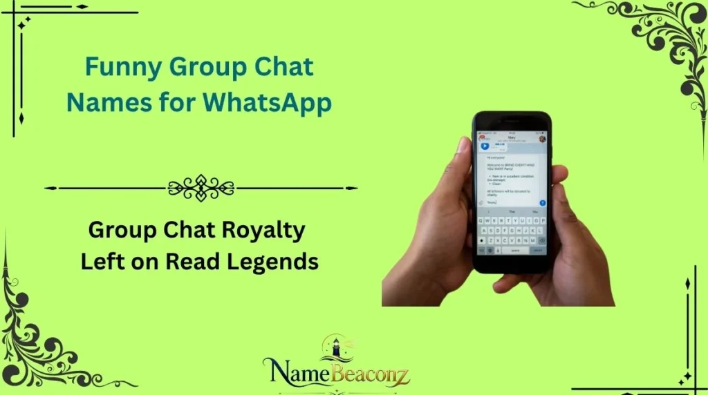 Funny Group Chat Names for WhatsApp