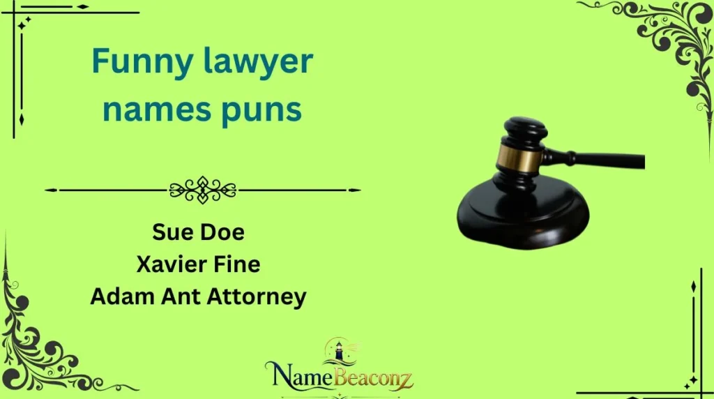 Funny lawyer names puns