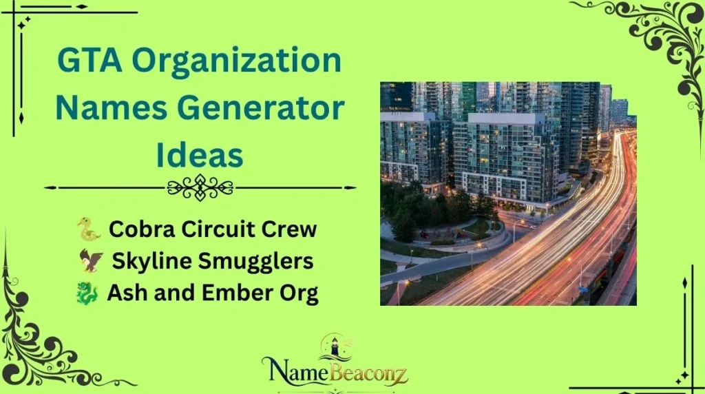 GTA Organization Names Generator Ideas