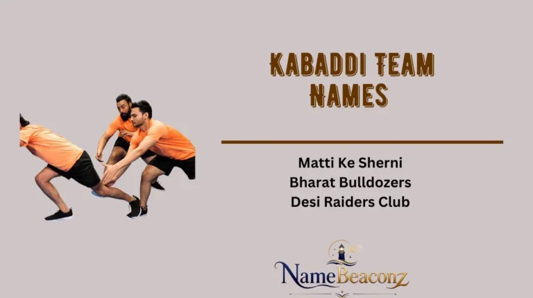 Kabaddi Team Names