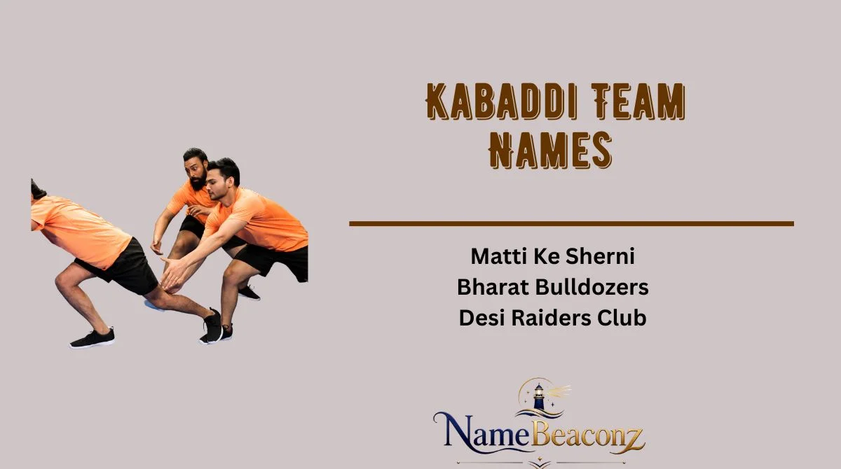Kabaddi Team Names