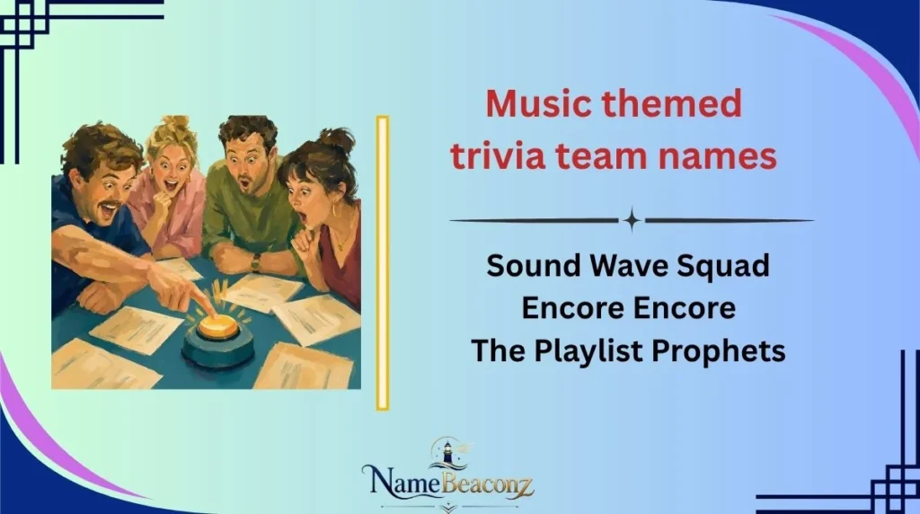 Music themed trivia team names