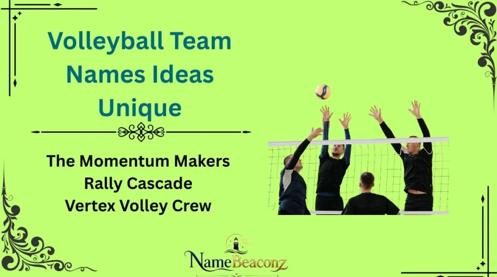 Volleyball Team Names Ideas Unique