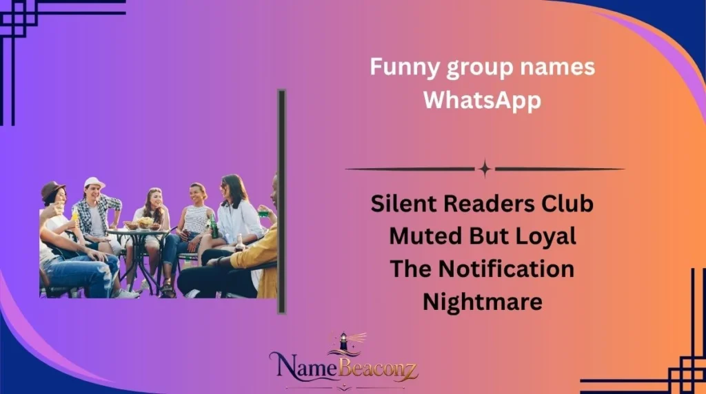 Funny group names WhatsApp