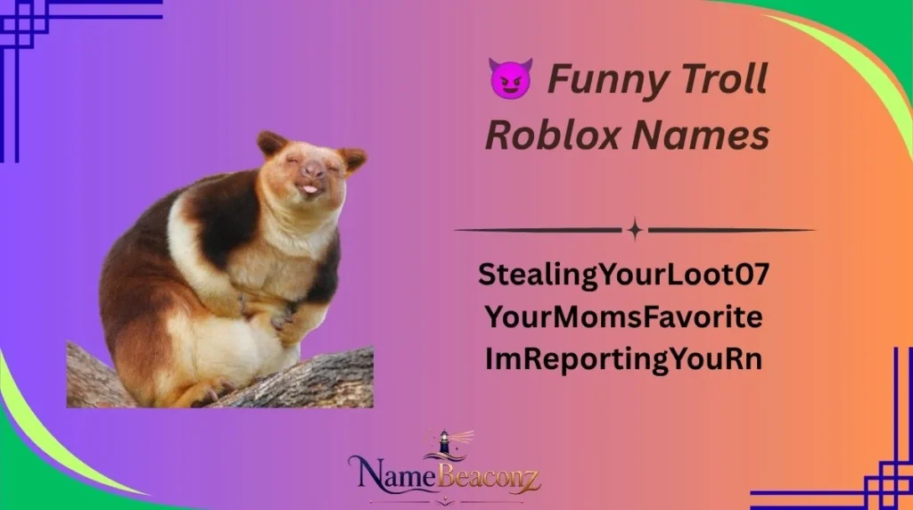 😈 Funny Troll Roblox Names