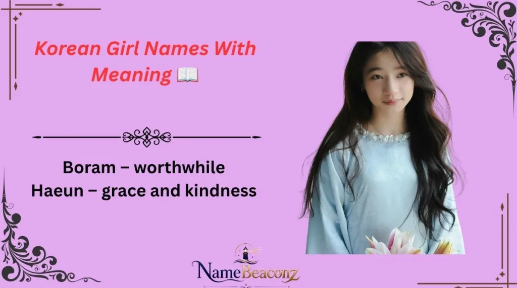 Korean Girl Names With Meaning 