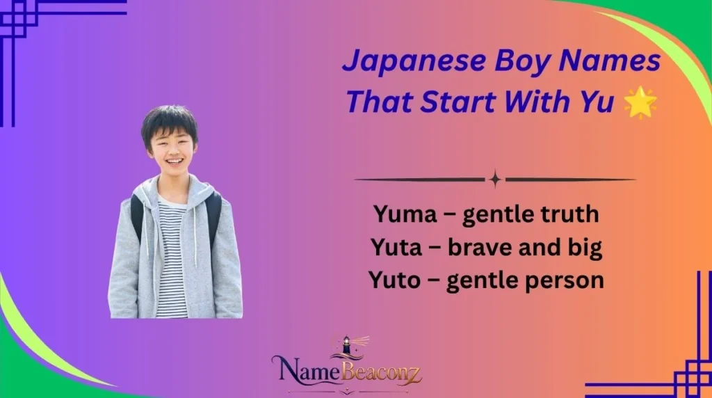 Japanese Boy Names That Start With Yu 🌟