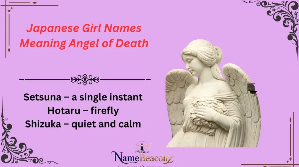 Japanese Girl Names Meaning Angel of Death