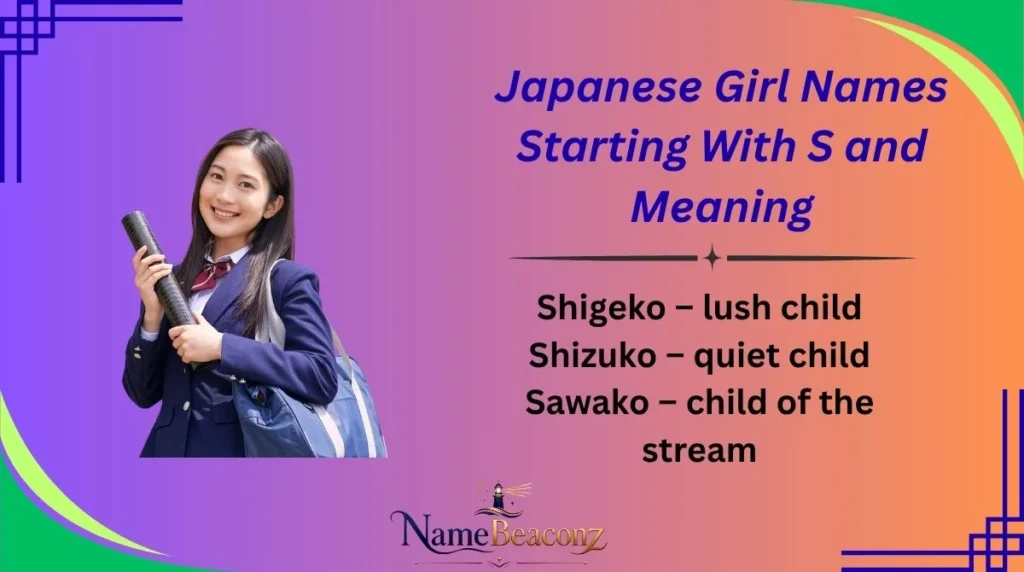 Japanese Girl Names Starting With S and Meaning