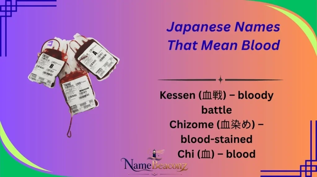 Japanese Names That Mean Blood