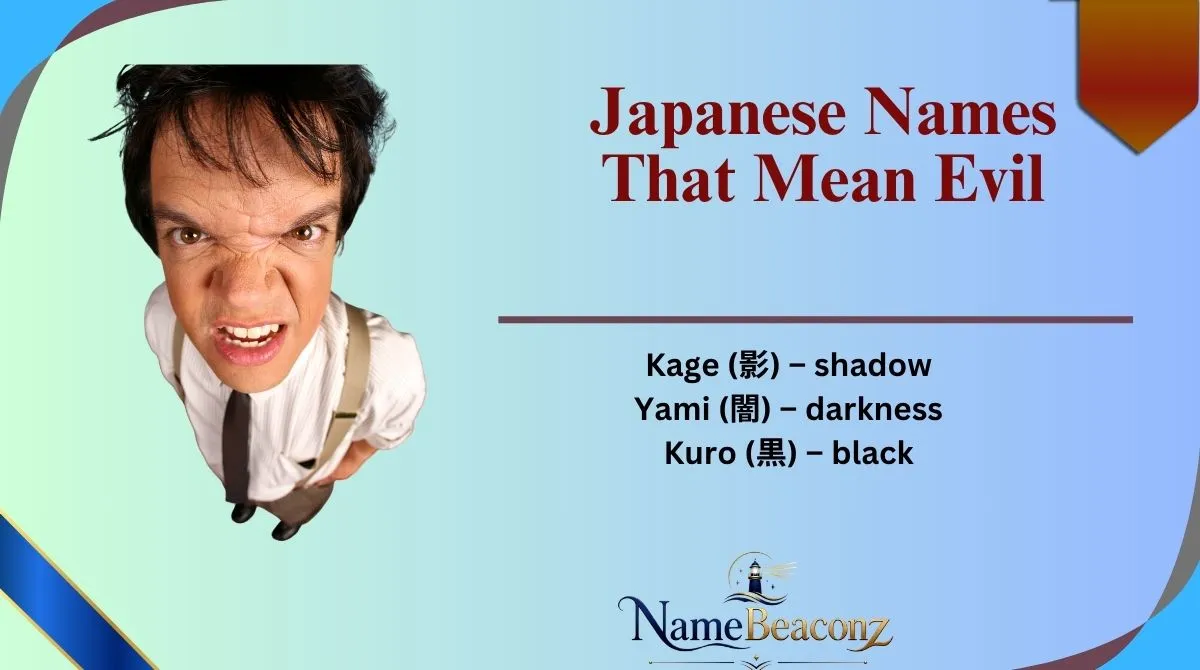 Japanese Names That Mean Evil