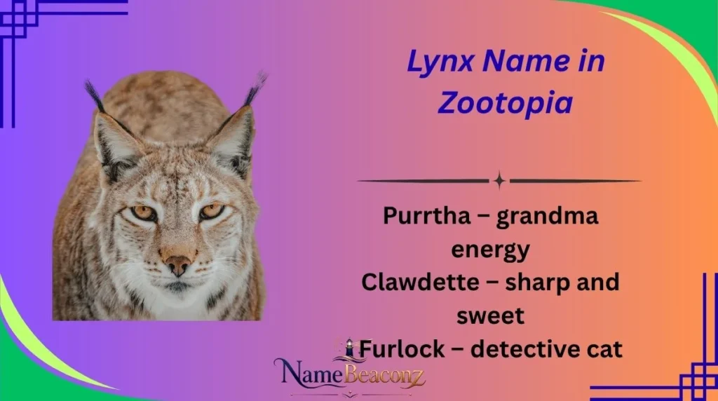 Lynx Name in Zootopia