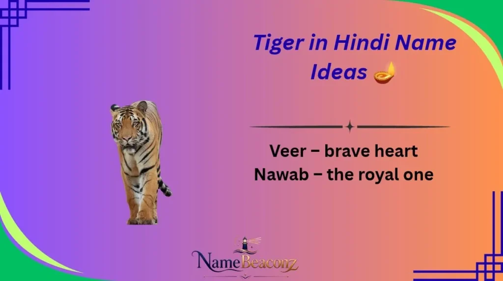 Tiger in Hindi Name Ideas 🪔