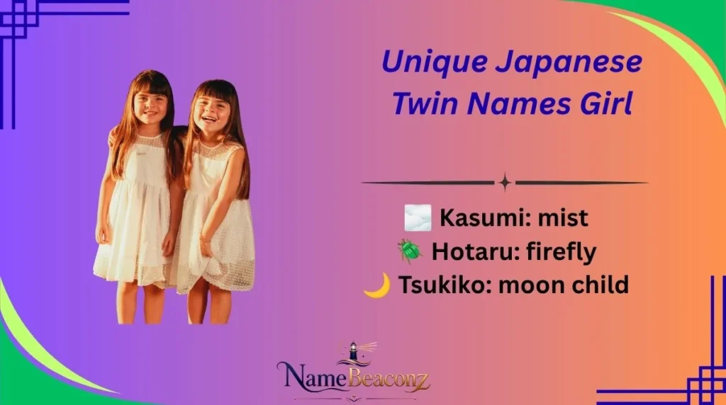 Unique Japanese Twin Names Girl
